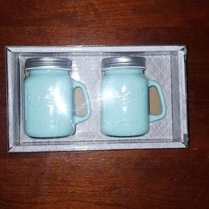 Mint Mason Salt and Pepper Shakers